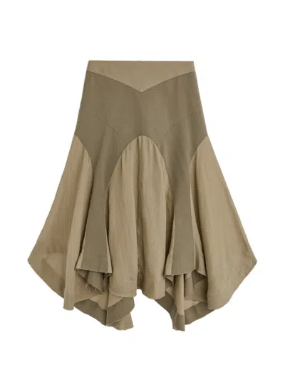 Our Legacy Petti Asymmetric Skirt In Brown
