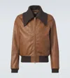 Our Legacy Pharos Leather Bomber Jacket In Brown