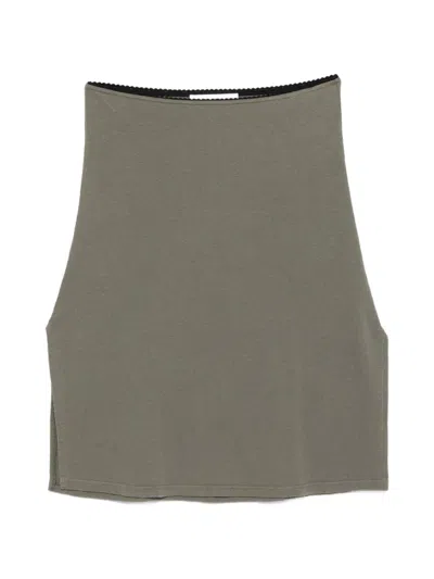 Our Legacy Picnic Side-slit Skirt In Green