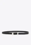 Our Legacy Belt Leather Silver-tone Hardware In Black