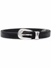 Our Legacy Pin-buckle Leather Belt In Black