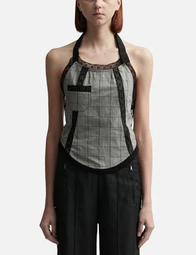 Our Legacy Gray Pinafore Top In Multicolor