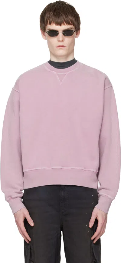 Our Legacy Base Cropped Cotton-jersey Sweatshirt In Pink