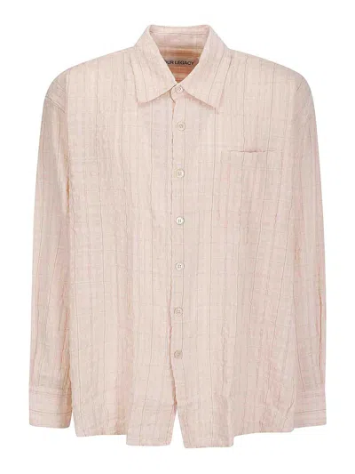 Our Legacy Plaid Check-pattern Cotton Shirt In Pink