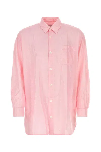 Our Legacy Pink Cotton Blend Darling Oversize Shirt In Babypinkcottonsilk