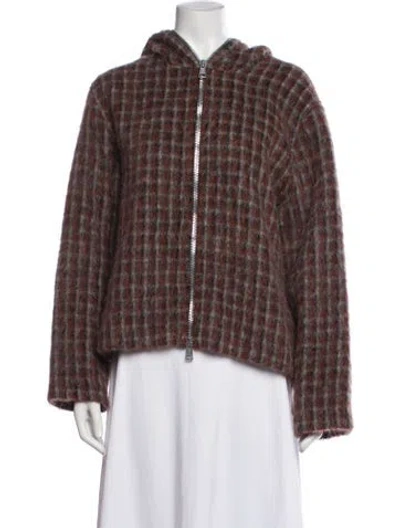 Pre-owned Our Legacy Plaid Print Jacket In Brown