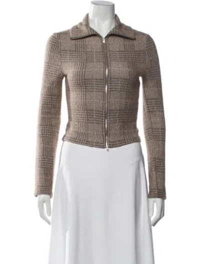 Pre-owned Our Legacy Plaid Print Jacket In Brown