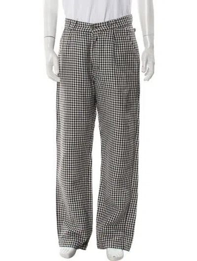 Pre-owned Our Legacy Plaid Print Pants In Black