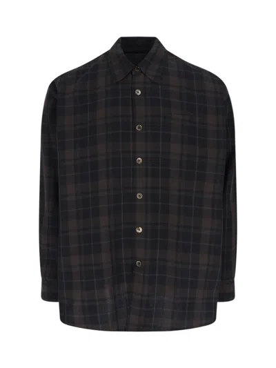 OUR LEGACY PLAID' SHIRT - BLACK
