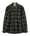 Our Legacy Long Sleeve Checked Shirt With Chest Pocket In Gray
