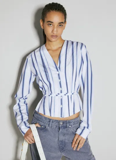 Our Legacy Pleated Blouse In Blue