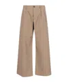 Our Legacy Bridge Chino Wide Leg Cotton Trousers In Brown