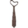 Our Legacy Pleated Glen Plaid Tie In Brown