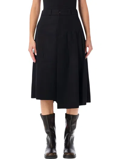 Our Legacy Pleated Midi Skirt In Black