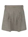 OUR LEGACY PLEATED SKIRT WITH FRAYED HEM
