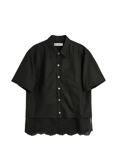Our Legacy Pocket Lace Shirt In Black