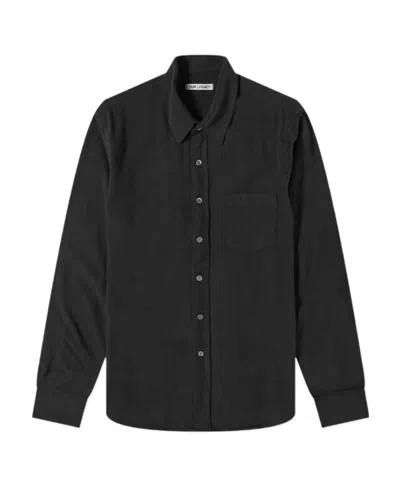 Our Legacy Point-collar Slub Shirt In Black