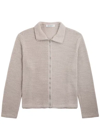 Our Legacy Pointelle-knit Cotton Jacket In Beige