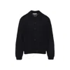 Our Legacy Fine Knit Polo Sweater In Black
