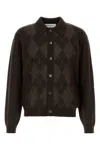 Our Legacy Polo Pub Argyle In Wool Sweater In Brown