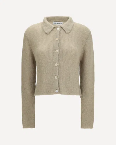 Our Legacy Polo Collar Sweater With Buttons In Neutral
