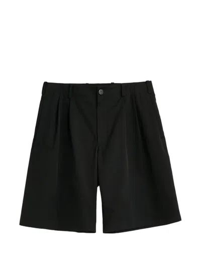 Our Legacy Ponte Pleated Shorts In Black