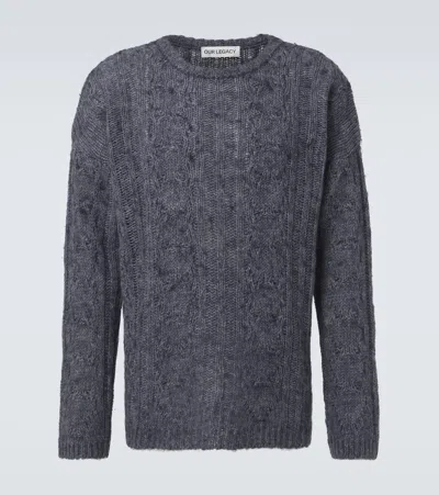 OUR LEGACY POPOVER CABLE-KNIT WOOL-BLEND SWEATER