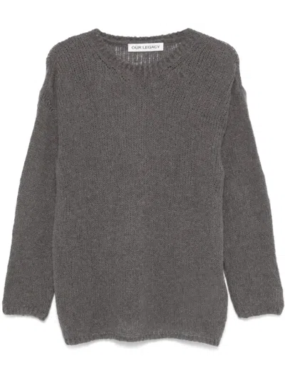 Our Legacy Popover Jumper In Falcon Grey Alpaca