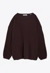 Our Legacy Rigid Popover Alpaca-blend Sweater In Purple