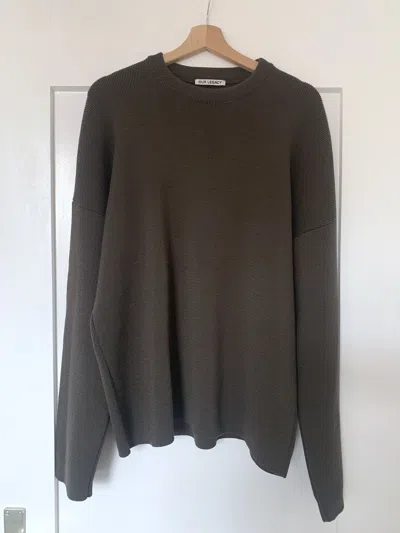 Pre-owned Our Legacy Popover Roundneck Army Wool Mudd