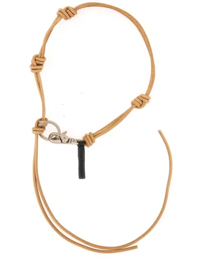 Our Legacy Portachiave In Pelle In Gold