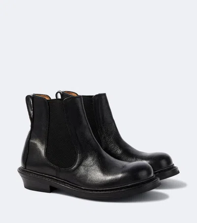 Our Legacy Posh Leather Chelsea Boots In Black