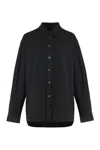 Our Legacy Poplin Shirt With Shaping Darts And Rounded Hem In Black