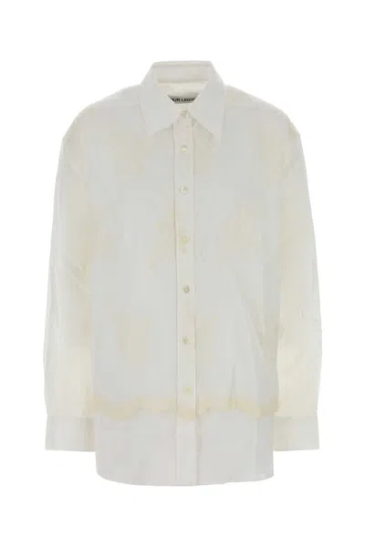 Our Legacy White Oversized Embroidered Shirt