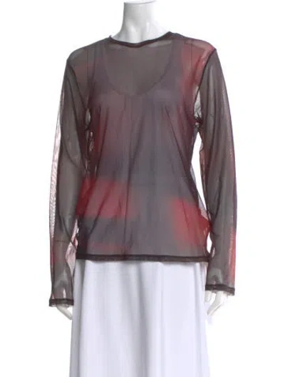 Pre-owned Our Legacy Printed Crew Neck Top In Multi