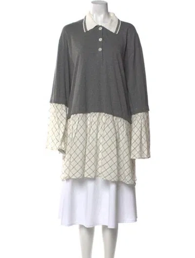 Pre-owned Our Legacy Printed Knee-length Dress In Gray