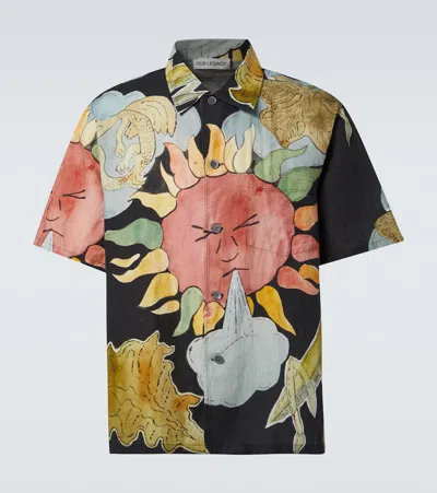 OUR LEGACY BOX PRINTED LINEN AND COTTON SHIRT