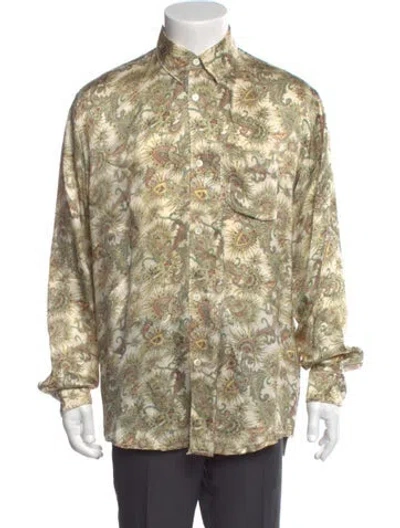 Pre-owned Our Legacy Printed Long Sleeve Dress Shirt In Neutral