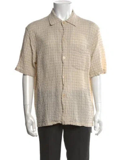 Pre-owned Our Legacy Printed Short Sleeve Shirt In Neutral