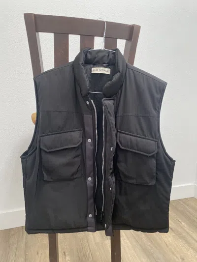 Pre-owned Our Legacy Puffer Vest In Black