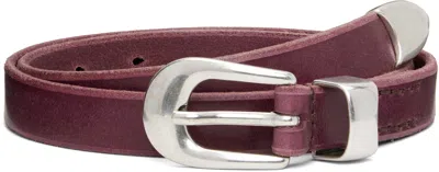 Our Legacy Purple 2 Cm Belt In Brown