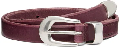 Our Legacy Purple 2 Cm Belt In Brown