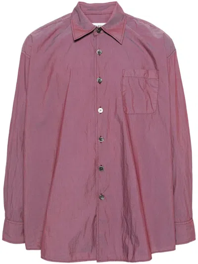 Our Legacy Purple Parachute Cotton Poplin Shirt In Violett