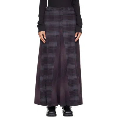 Our Legacy Rebel Checked Cotton-flannel Midi Skirt In Multi