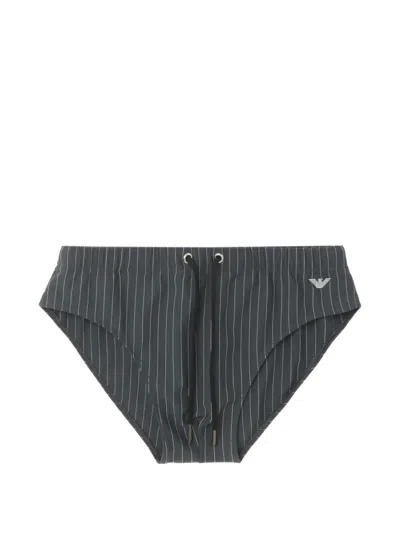 Our Legacy Pyla Pinstripe Swim Briefs In Black