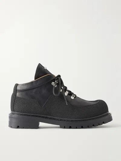 Our Legacy Rugged Black Cowhide Leather Boots With Vibram Outsole