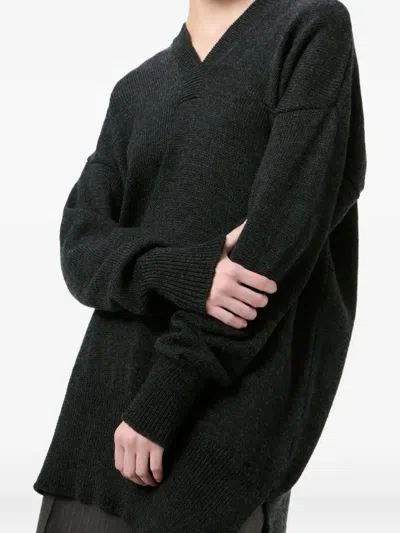 Our Legacy Raise V-neck Sweater In Gray