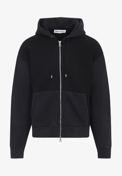 OUR LEGACY RASCAL ZIP-UP HOODED SWEATSHIRT