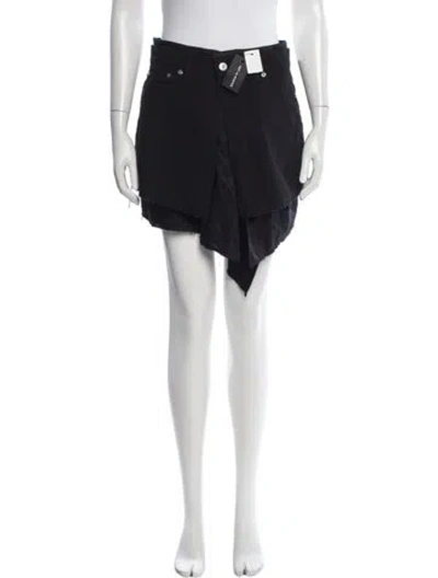 Pre-owned Our Legacy Raw-edge Trim Mini Skirt W/ Tags In Black