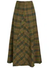 Our Legacy Rebel Checked Cotton Maxi Skirt In Multi